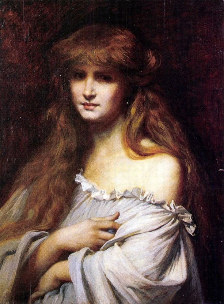 Donna dai capelli rossi, circa 1880